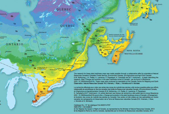 Canada - plant hardiness zones